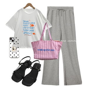 팬츠,반팔티,샌들&슬리퍼 코디
