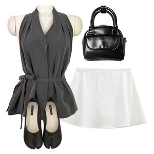 skirt,blouses,flats 코디