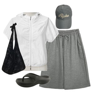 ShortPants,Zip-up,sandals 코디