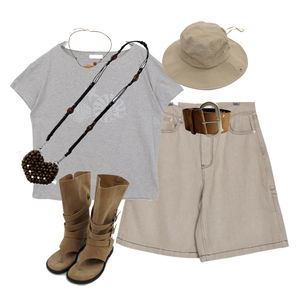 ShortPants,ShortSleeve,belt 코디