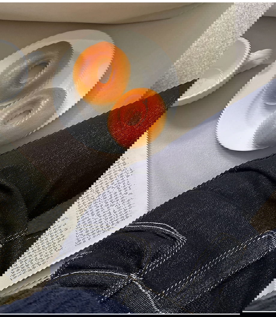 리리앤코 티버덴 스판 속밴딩 스티치 투버튼 부츠컷 데님 팬츠 청바지