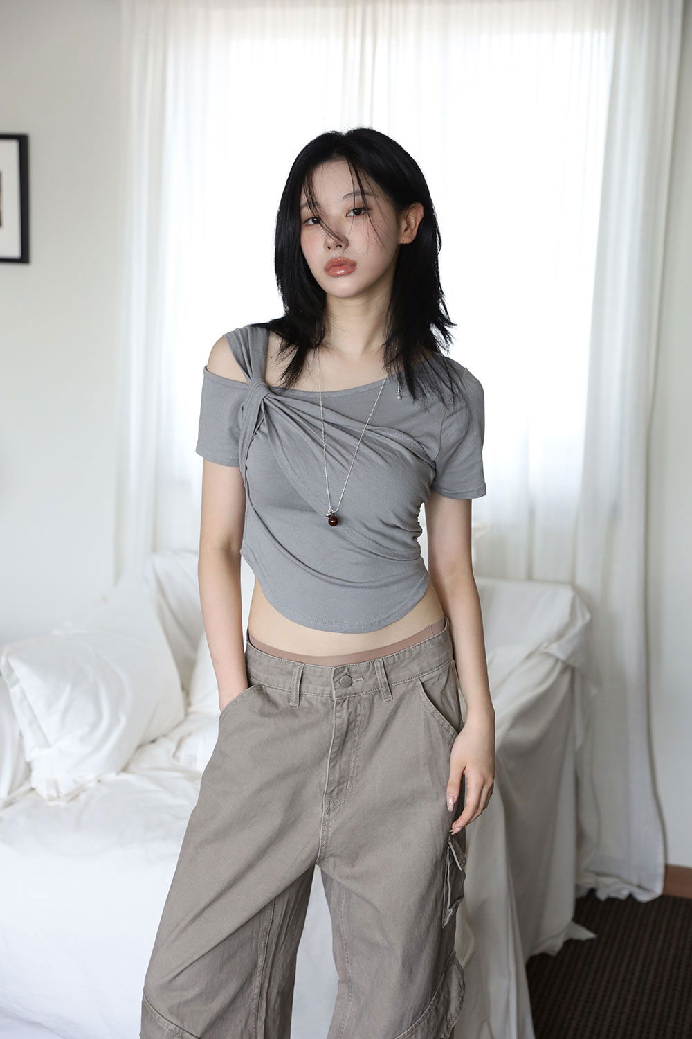 바지 모델 착용 이미지-S1L22
