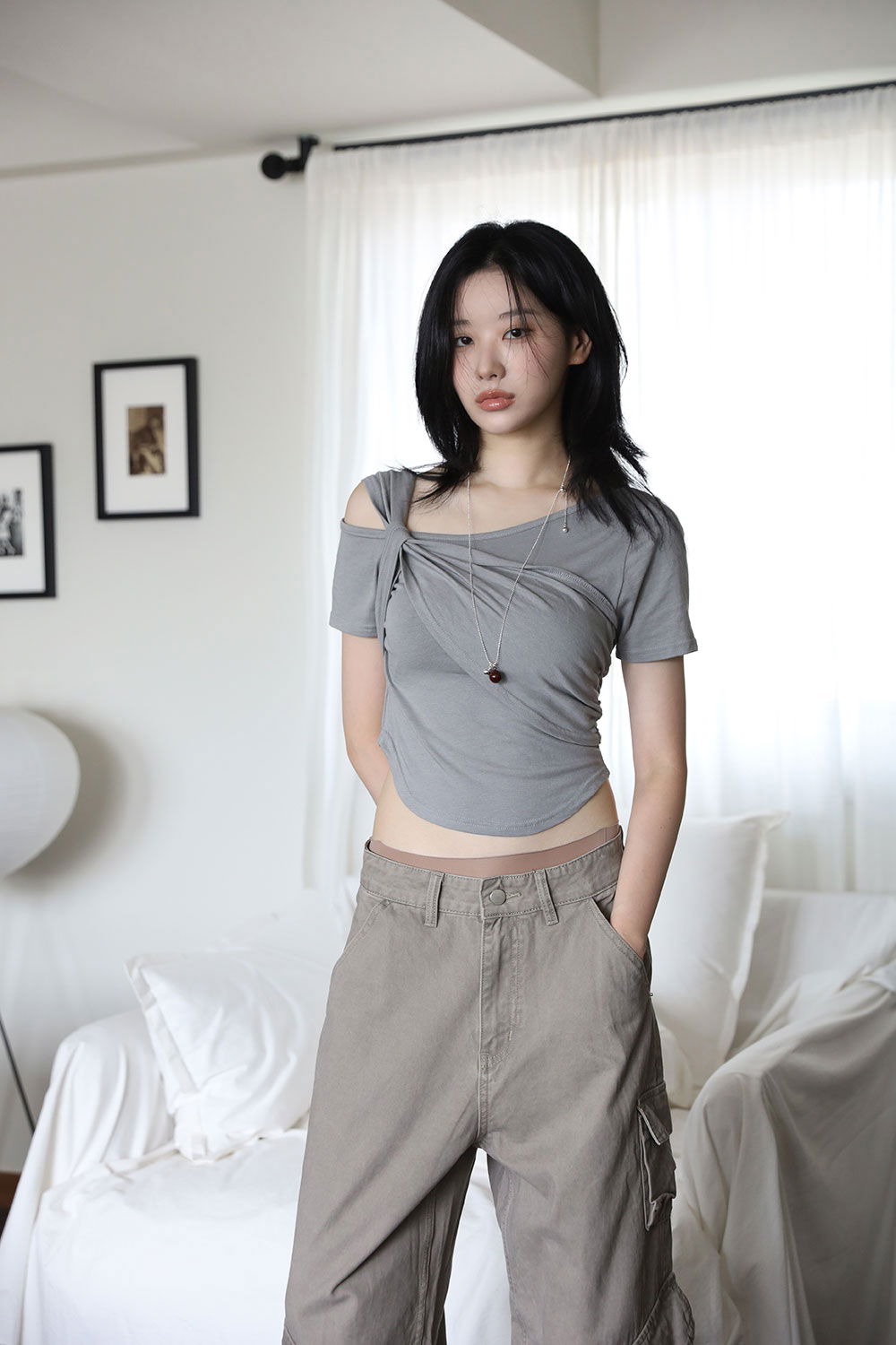 바지 모델 착용 이미지-S1L25