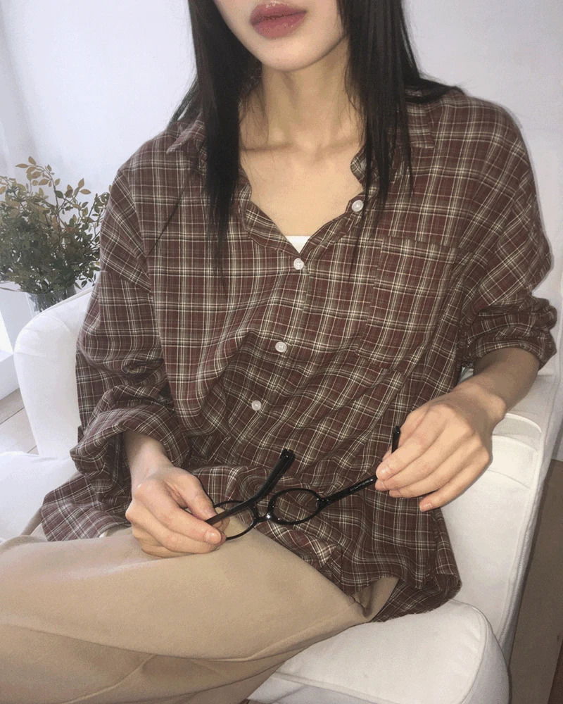 Rokat Overfit Check Shirt Shirt