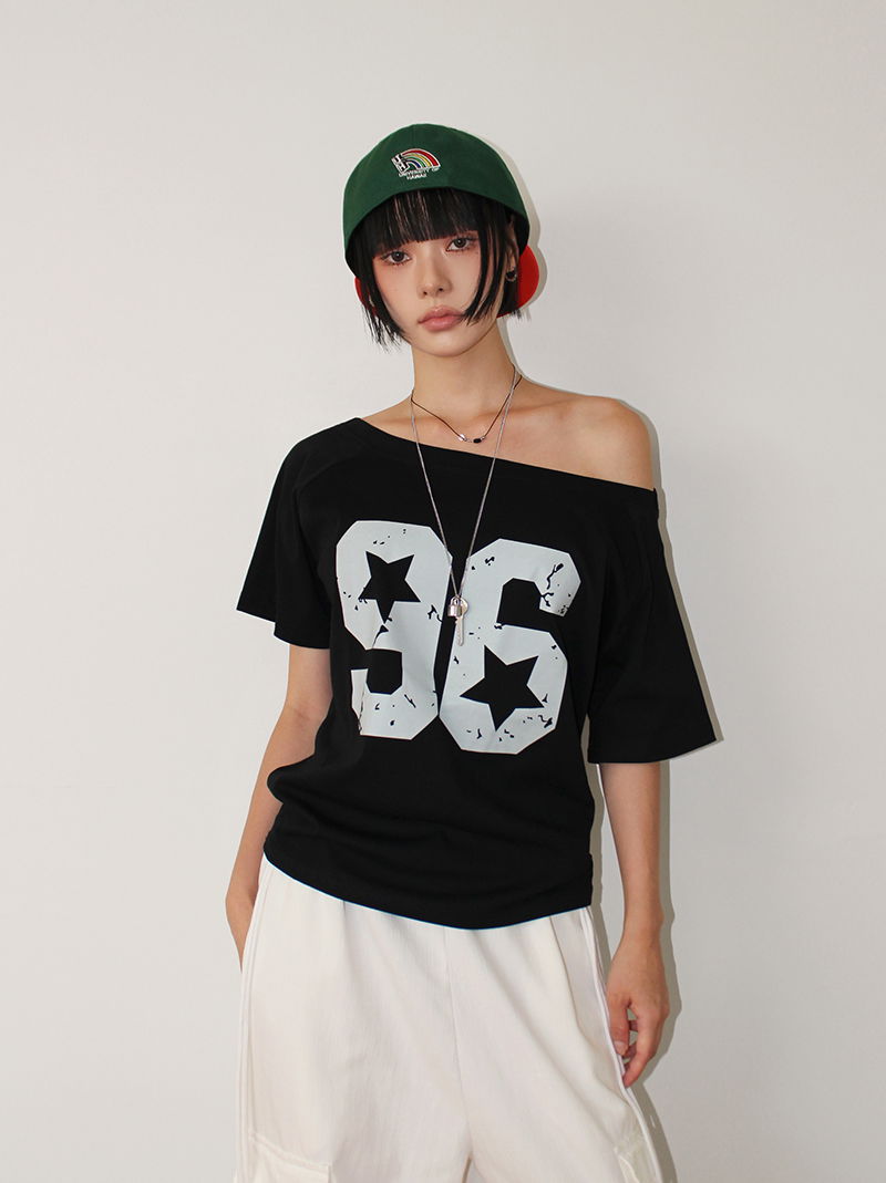 NO.96 OFF-SHOULDER TEE (black)