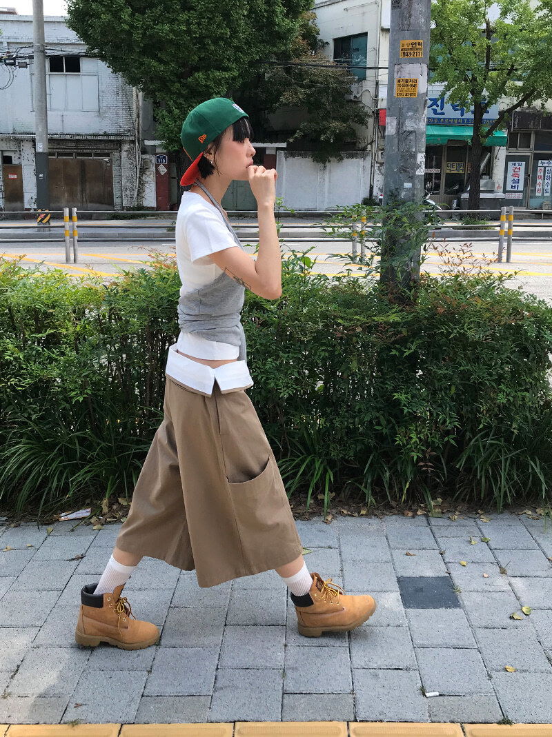 FOLD OVER BERMUDA PANTS (3color)