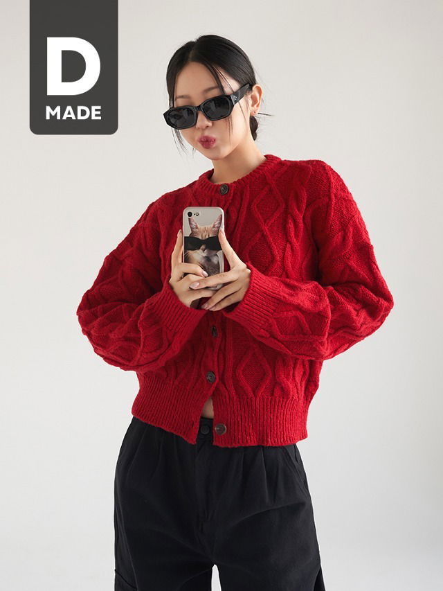 Big size 55-99 Pawning round Twisted Knitwear cardigan