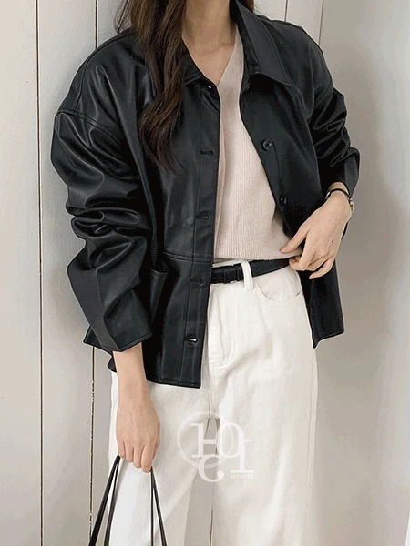 Ash leather jacket