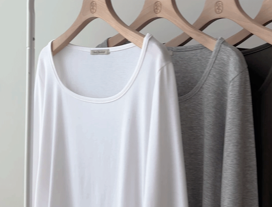 리리앤코 세이브딘 스판 보트넥 루즈핏 티셔츠