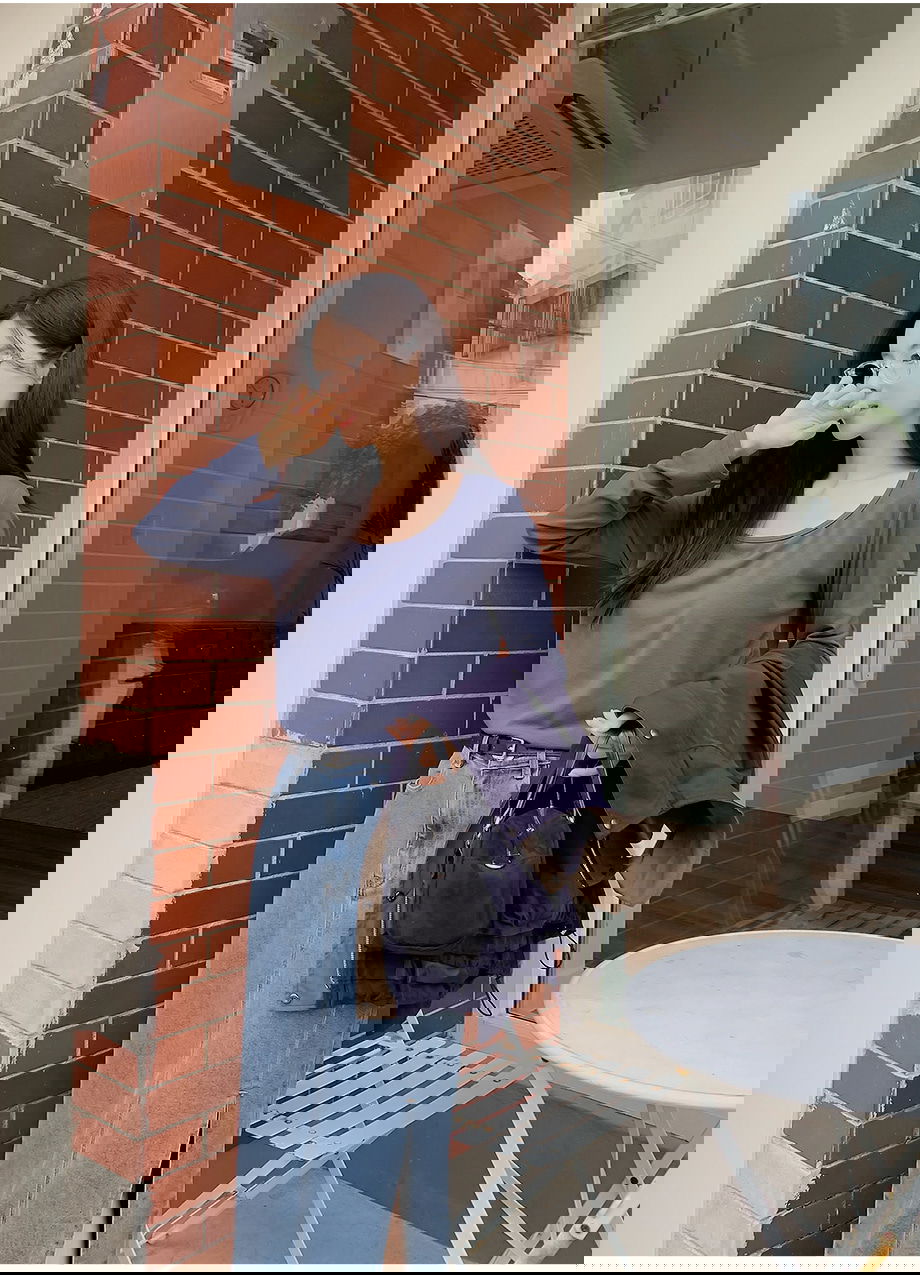 리리앤코 세이브딘 스판 보트넥 루즈핏 티셔츠