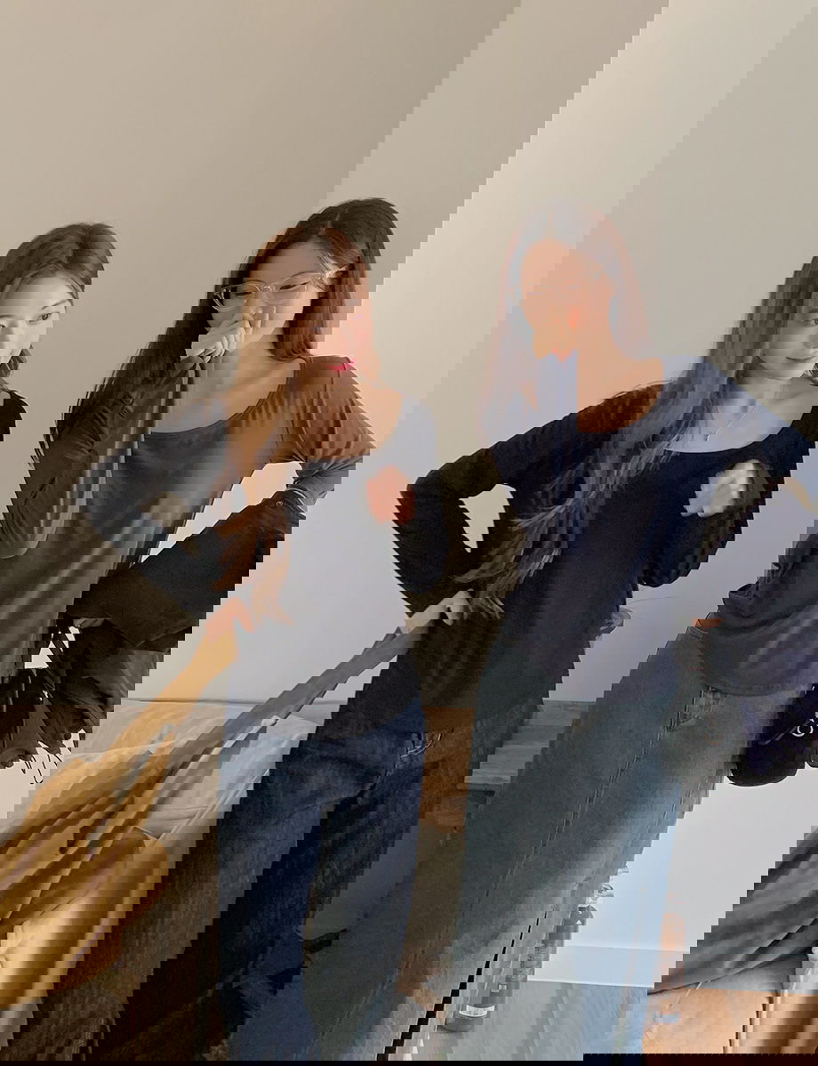 리리앤코 세이브딘 스판 보트넥 루즈핏 티셔츠