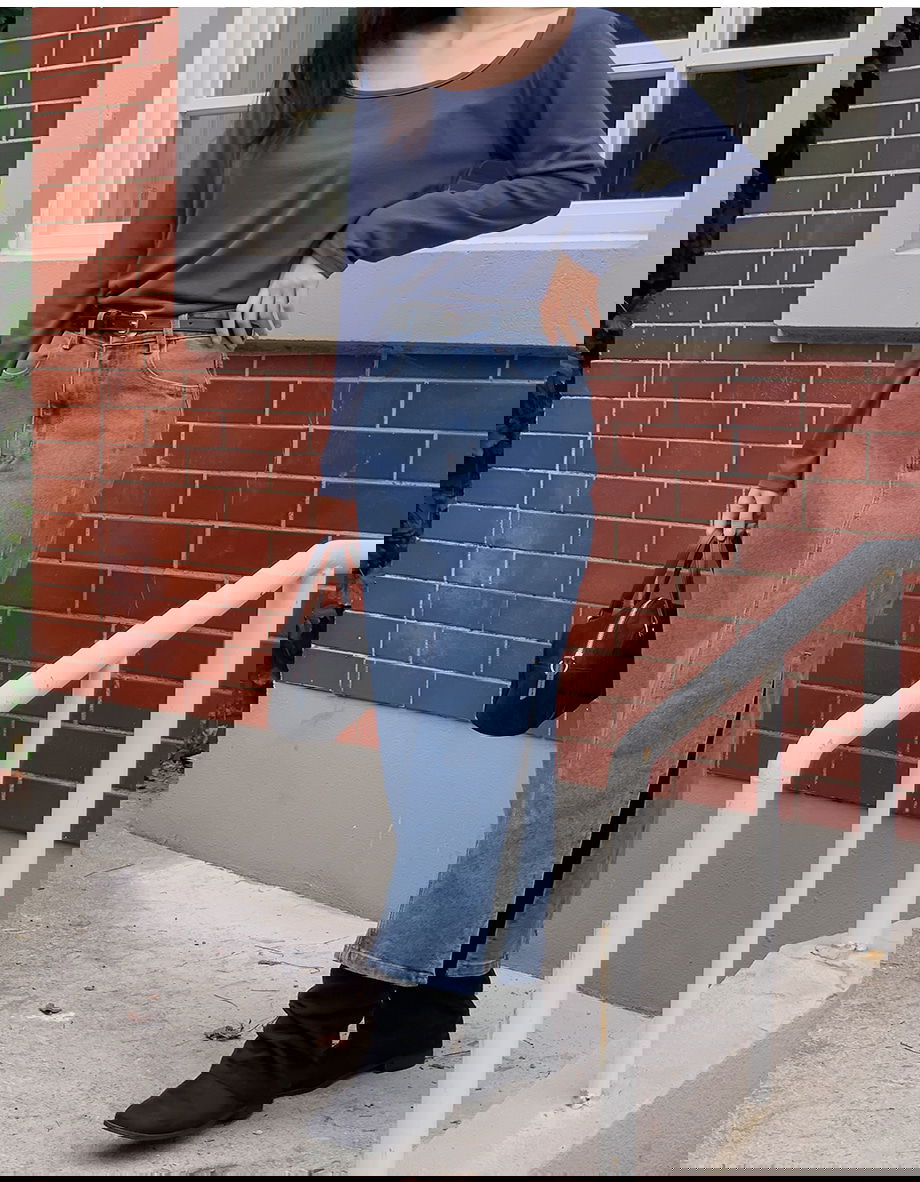 리리앤코 세이브딘 스판 보트넥 루즈핏 티셔츠