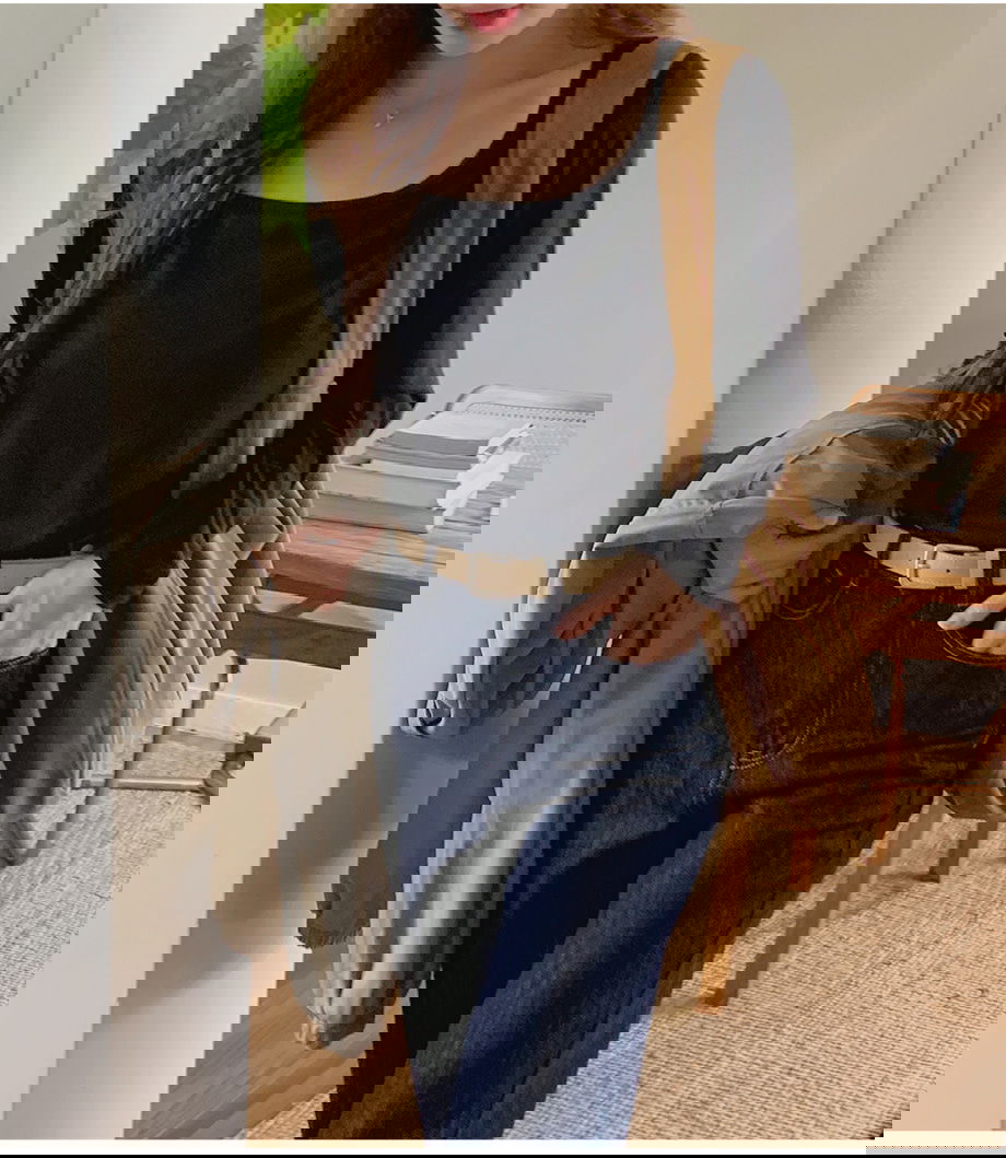 리리앤코 세이브딘 스판 보트넥 루즈핏 티셔츠