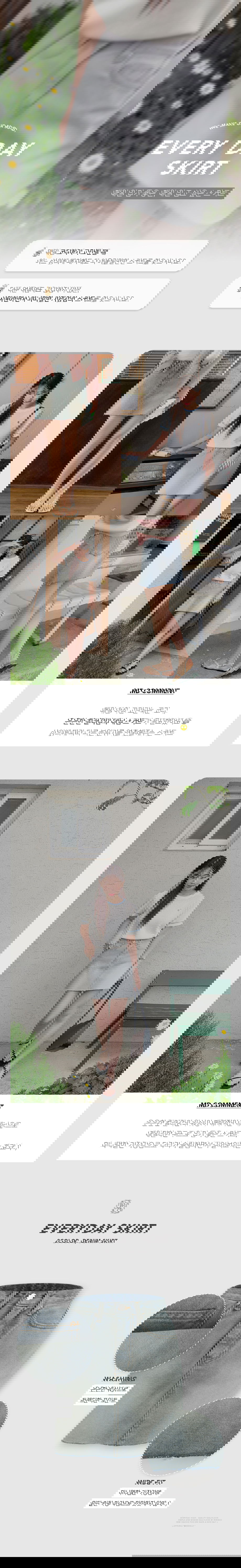 리리앤코 코르니푸 워싱 데님 포켓 미니 스커트