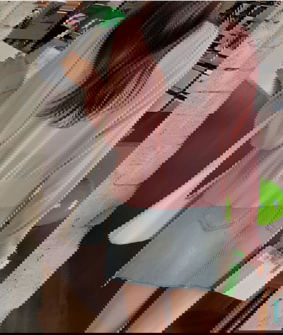 리리앤코 코르니푸 워싱 데님 포켓 미니 스커트