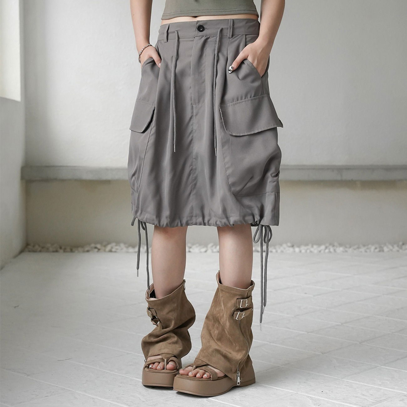 Romibe Cargo Midi Skirt