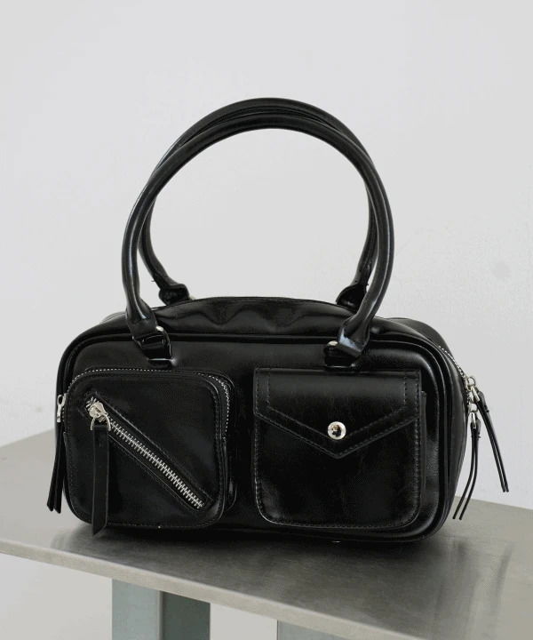 Perry Pocket Leather Mini Tote Handbag (5 colors)