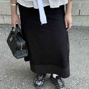Hudden's Dot Layered Long Skirt
