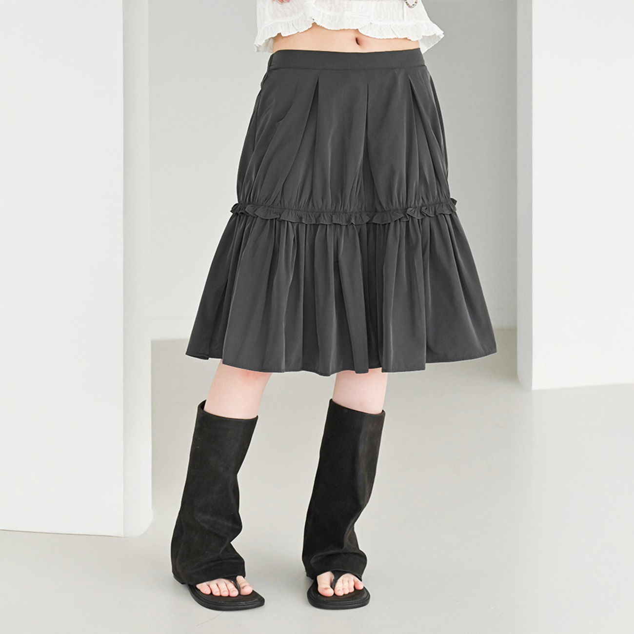 Kaidin Frill Midi Skirt
