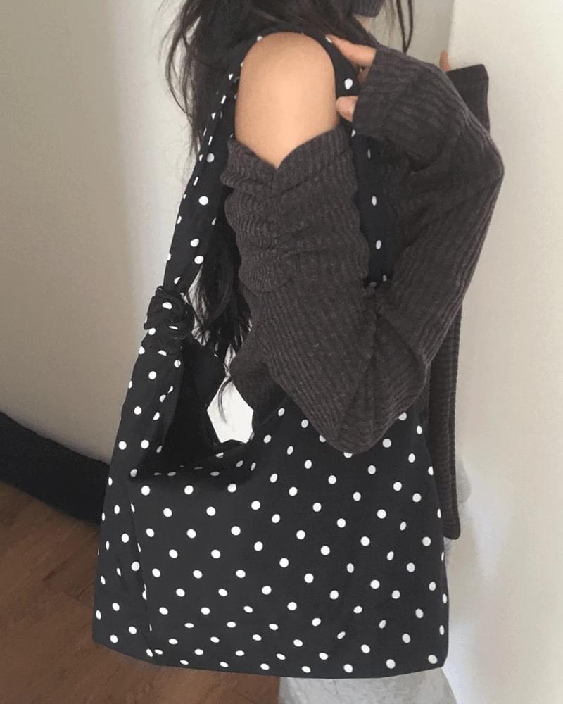 Pomo Dot Polka Dot Cotton Eco Bag Shoulder Bag (Ships Today)