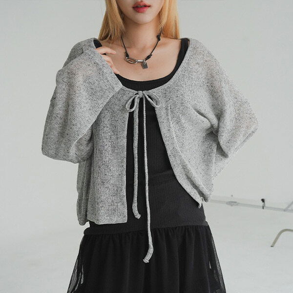 Sunday Ribbon Linen Cardigan (Ships Today)