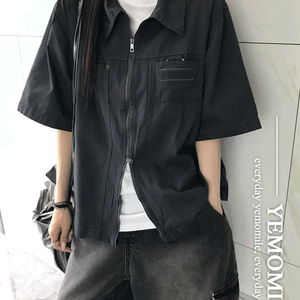 에토스 코튼 반팔 집업 자켓