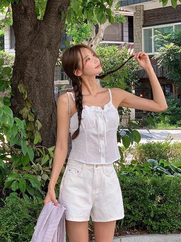 Mosel ribon sleeveless blouse