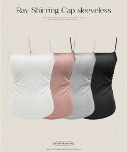 Lace Shirring Cap Sleeveless