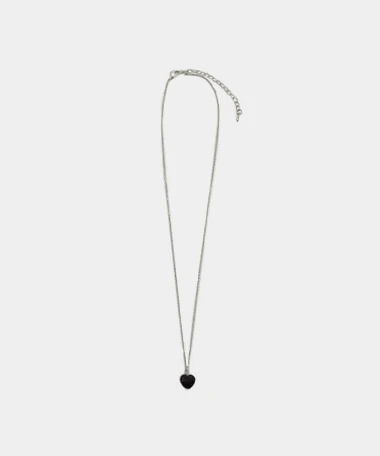 Myteen Heart Shape Raw Stone Necklace