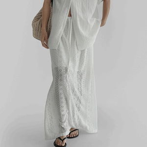 버리트 레이어드 레이스 롱 스커트