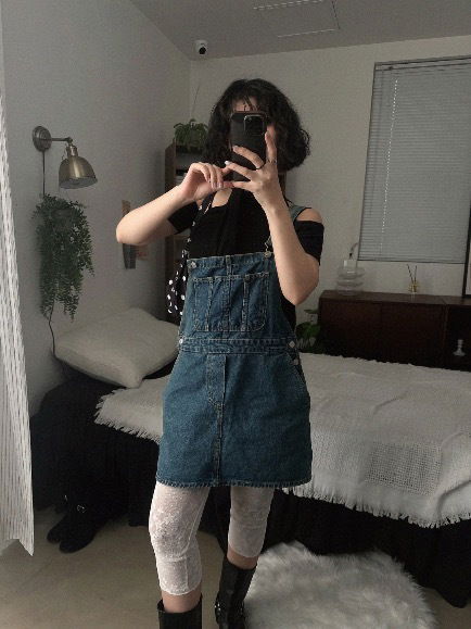 YOUTH DENIM SUSPENDER OPS (BLUE, BLACK 2COLORS)