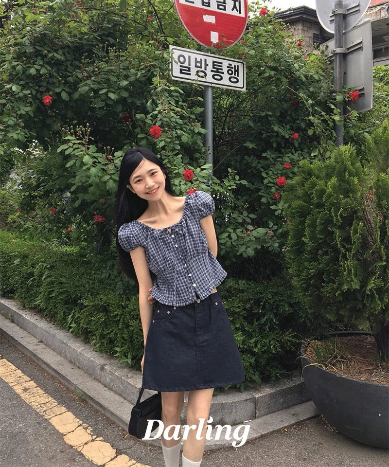 ピクニックチェックブラウス