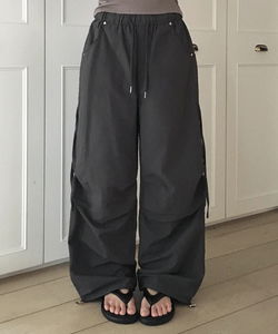 Pito Rivet String Parachute Wide Pants - 3 colors
