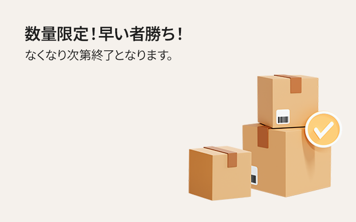 数量限定！早い者勝ち！
