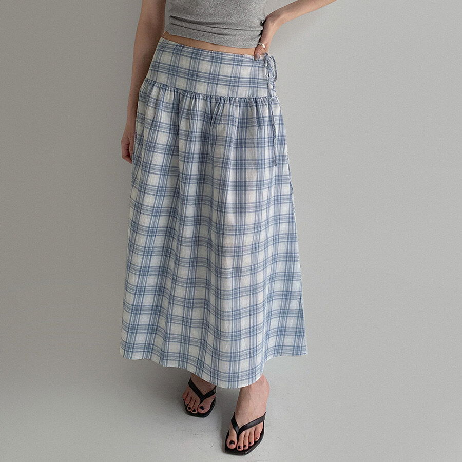 flannel check skirt