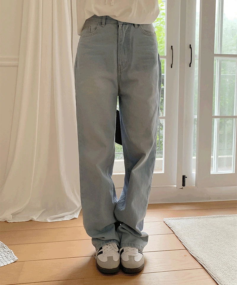 soda wide denim pants