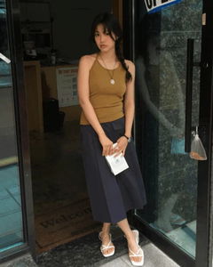 Grim Halter Neck Sleeveless *Ivory, Mustard available for same-day shipping