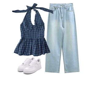 jeans,sleeveless,sneakers 코디