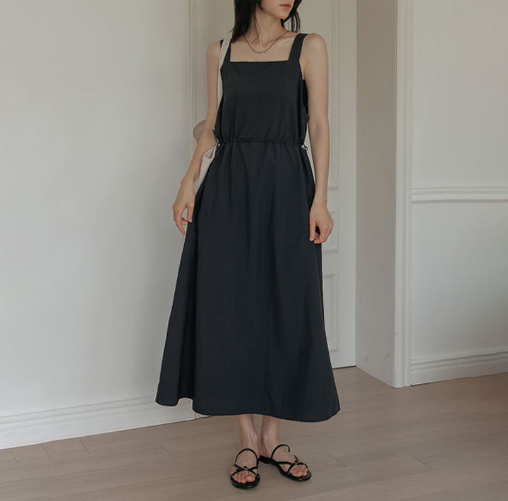 Waist String Cool Nylon Long Dress