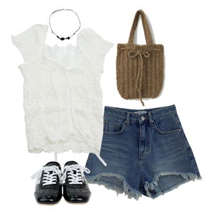 ShortPants,blouses,sneakers 코디