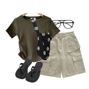 ShortPants,ShortSleeve,sandals 코디