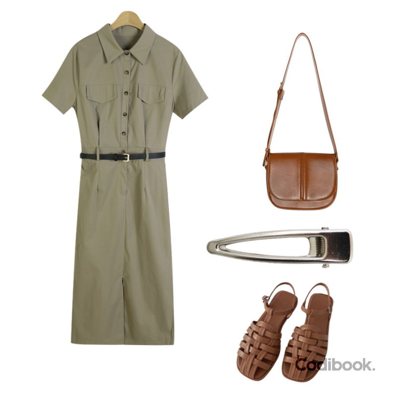 VANHECER 반해MADE; 파스텔 T 메쉬 꼬임 위빙버클 플랫굽 스트랩샌들 피셔맨 샌들 S#YW008,common unique 베스톤 미디움 레더 백,dangosister 오디너리벨트롱OPS(3c)등을 매치한 코디