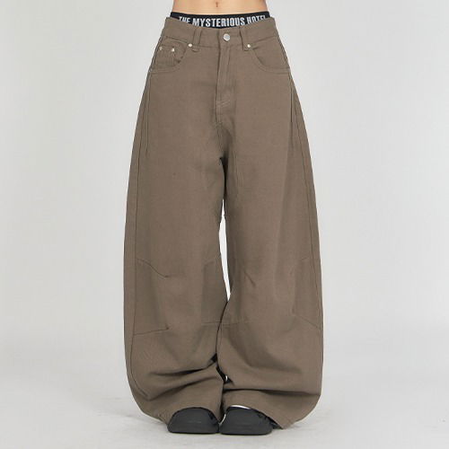 Vintage Seam Wide Cotton Pants PA045