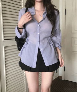 Onobel Ribbon Strap Shirt - 4 colors