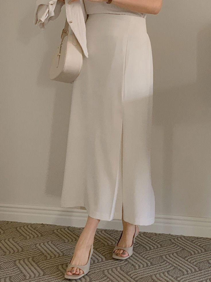 Pcherudin Spandex Banding Team Pleated Long Skirt 裙子