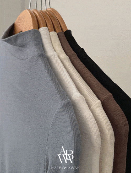 #AWABMADE:_촘촘반터틀넥티셔츠 -5color