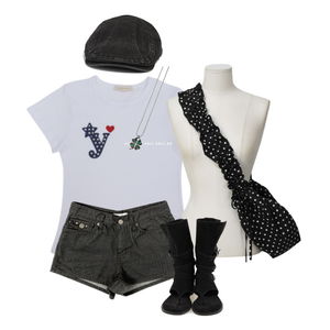 半袖Tシャツ,ショートパンツ,ショルダーバッグ 코디