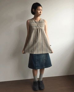 エスニックボタンアップブラウス