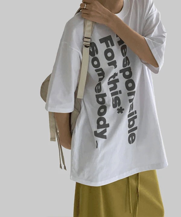 Leifer overfit cotton short sleeve tee