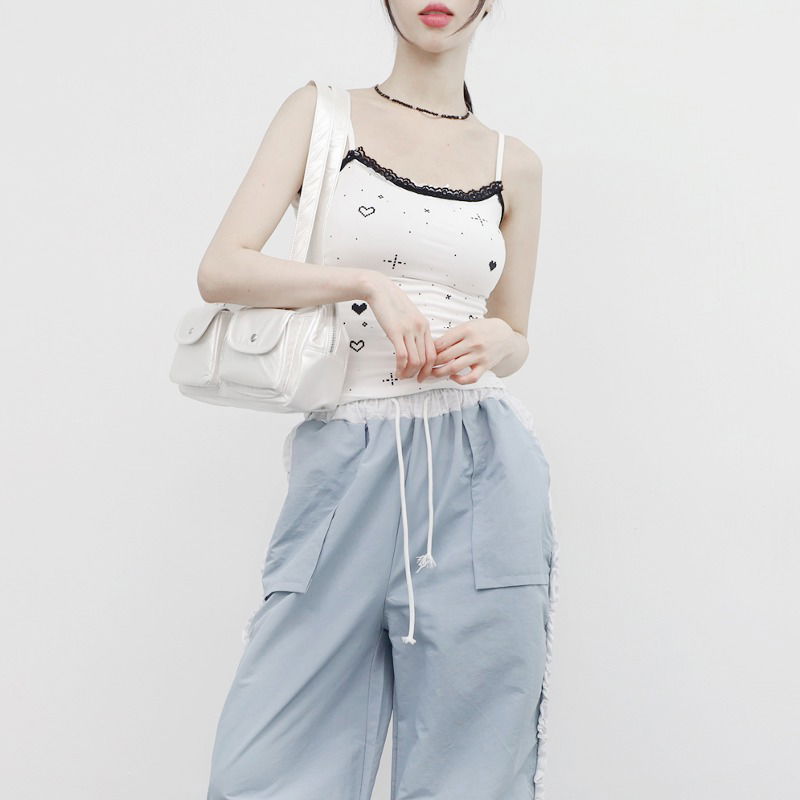 루티 레이스 패턴 슬리브리스
